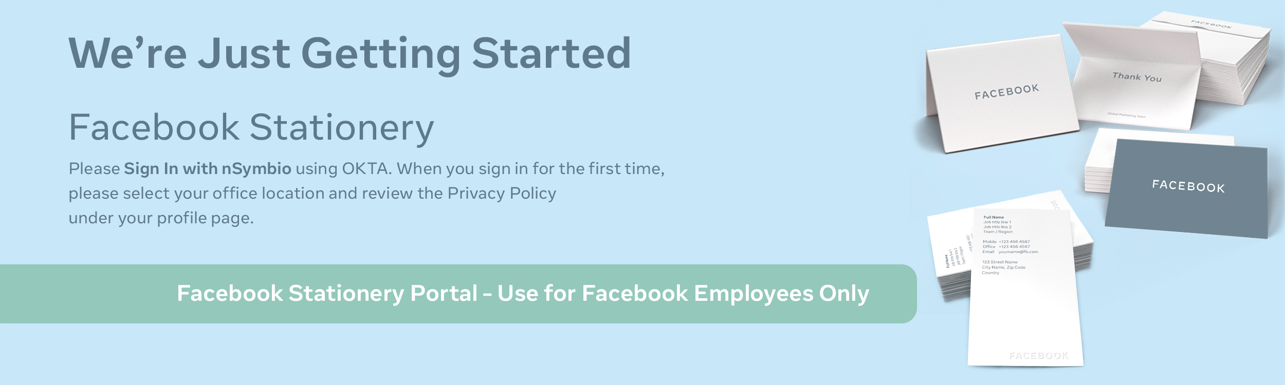Facebook Stationery - Please Sign In with nSymbio